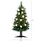 4ft. Fiber Optic Warm White Ornament LED Lights Pine with Mixed Tips Artificial Christmas Tree